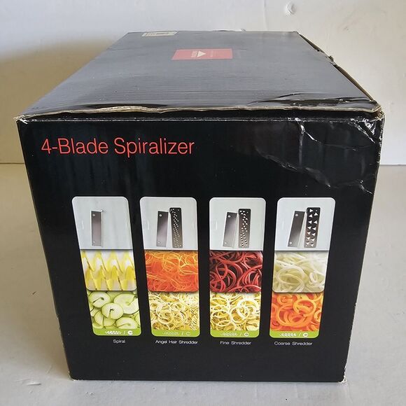 Paderno 4-Blade Veggie Spiralizer White Series Model A4982800 NIB - Picture 4 of 6